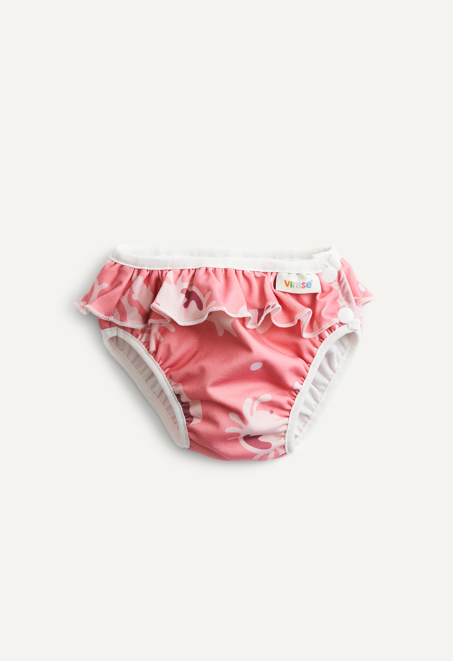 Swim Diaper, Pink whale frill